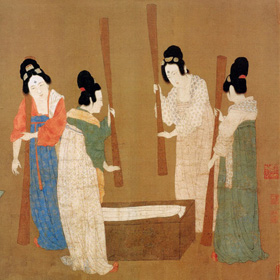 Zhang Xuan: Court Ladies Preparing Silk