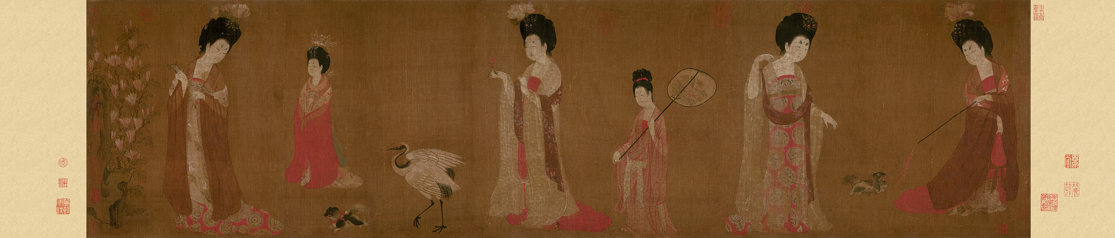 Zhou Fang: Court Ladies Wearing Flowered Headdresses